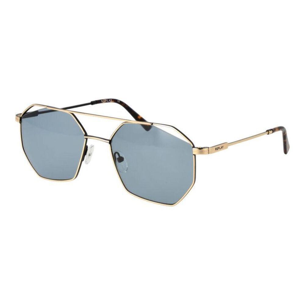 Replay Metal Frame Sunglasses Unisex Gold